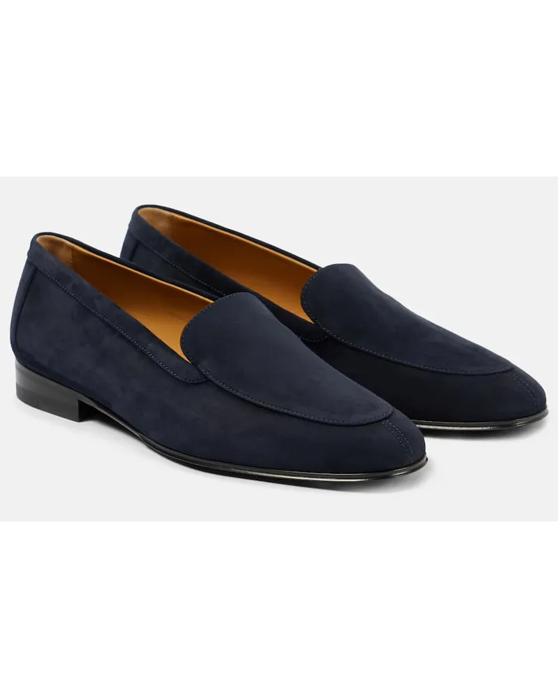 The Row Mocassini Sophie in suede Blu