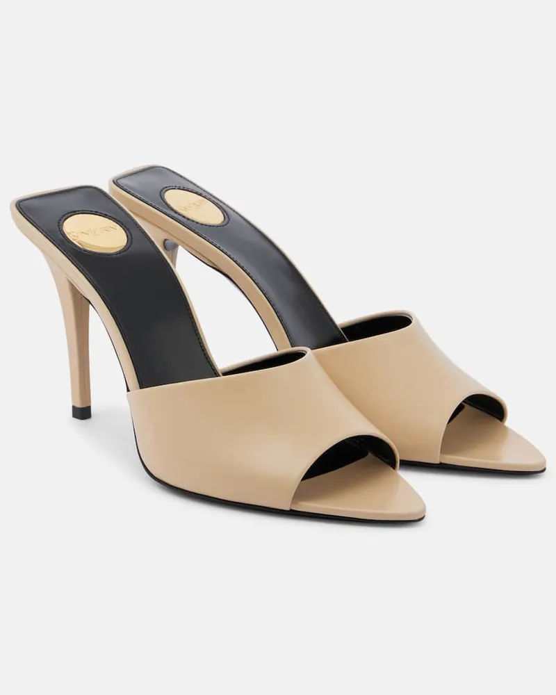 Saint Laurent Mules Romy 90 in pelle Beige