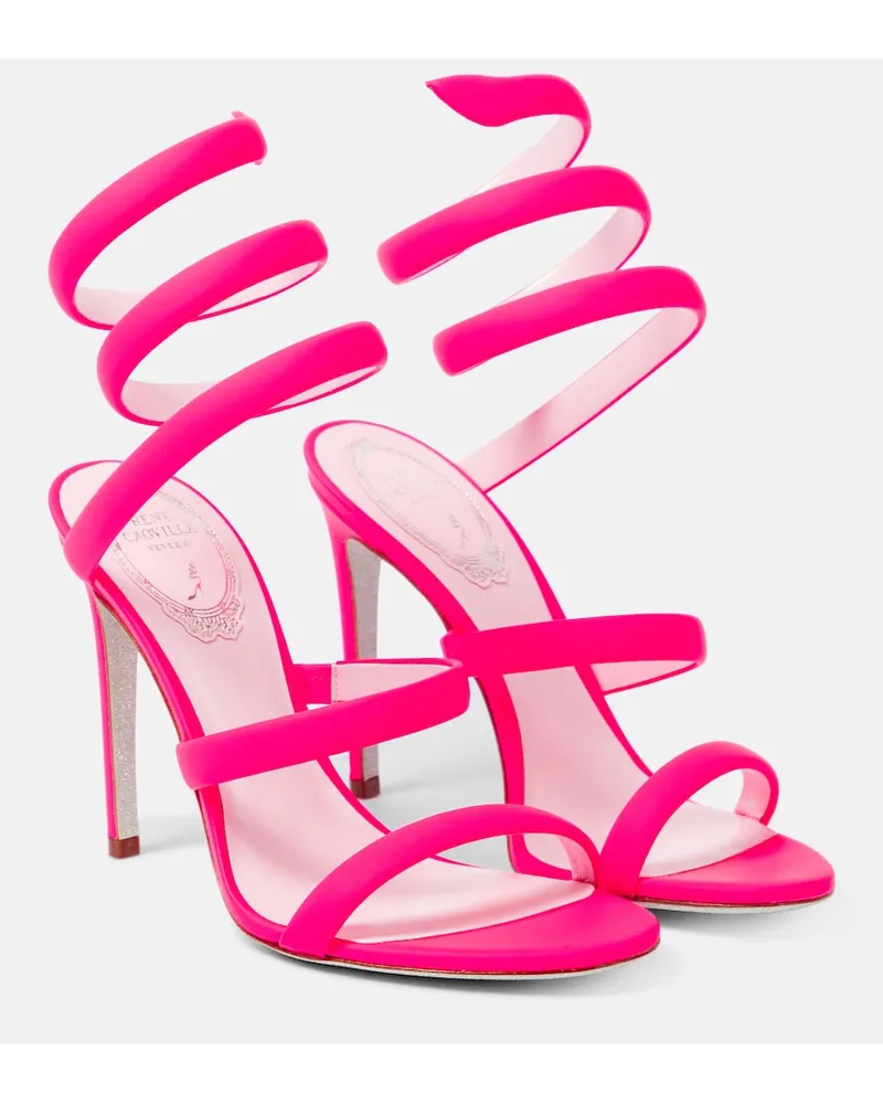 René Caovilla Sandali Cleo in suede Rosa