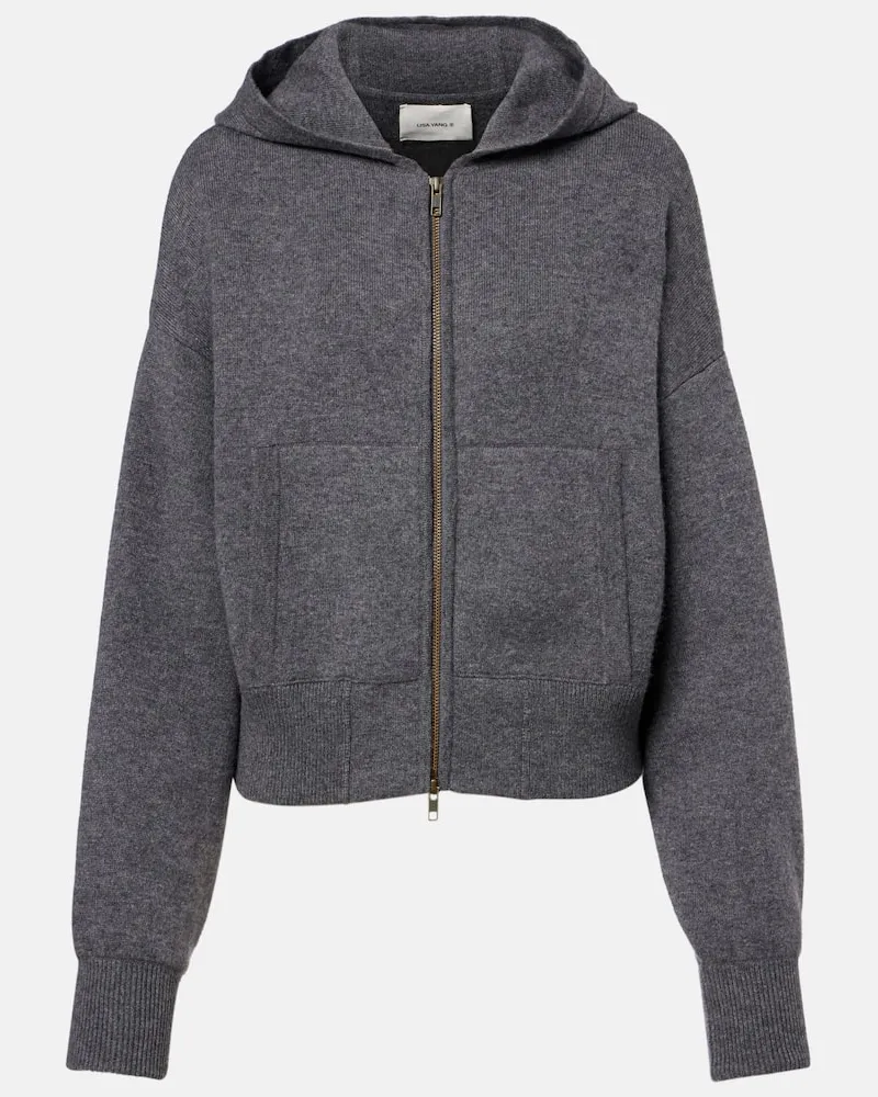Lisa Yang Cardigan Lilia in cashmere con cappuccio Grigio