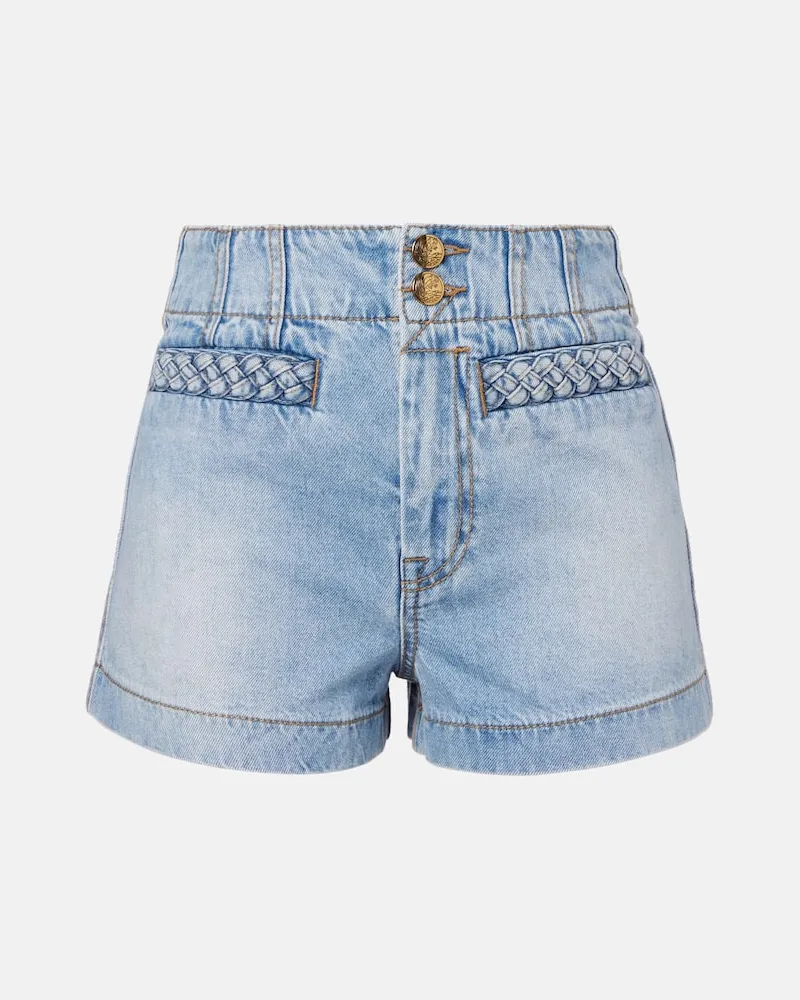 Zimmermann Shorts di jeans Lucky a vita alta Blu