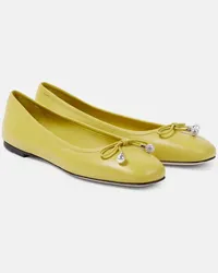 Jimmy Choo Ballerine Elme in pelle Giallo