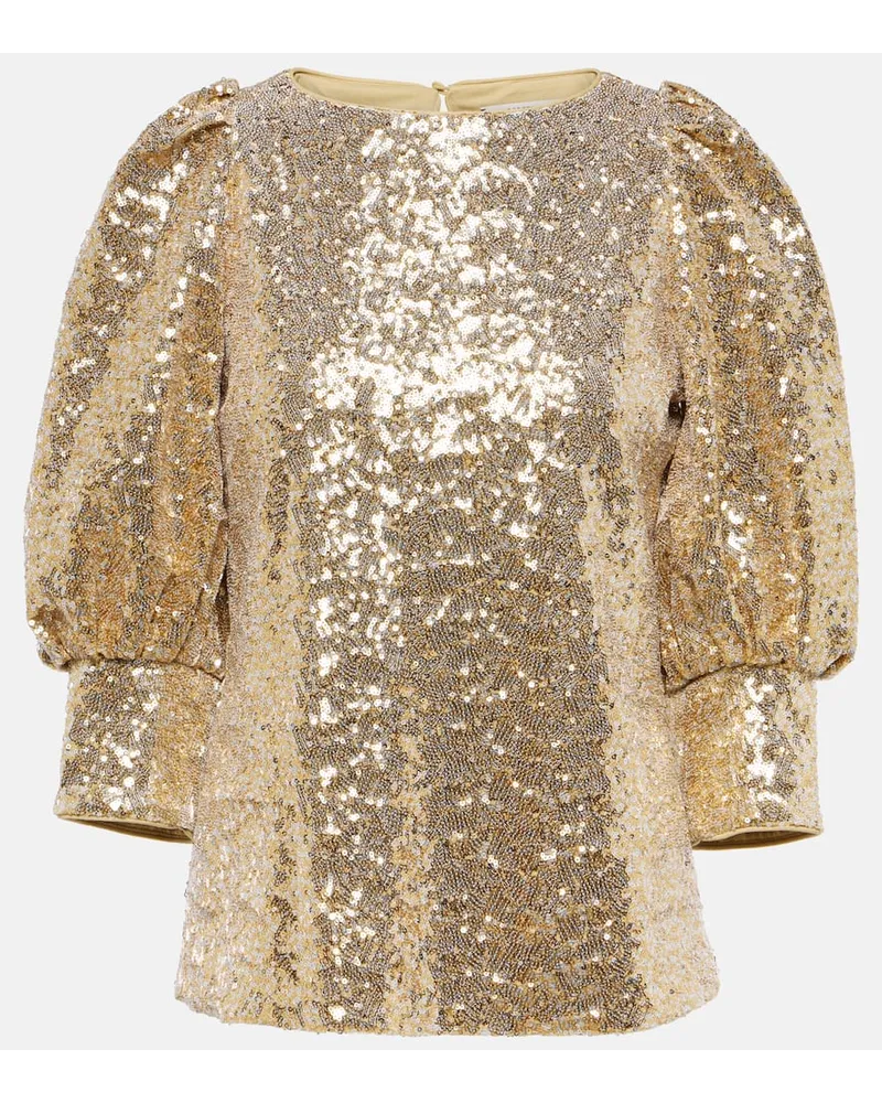 Dorothee Schumacher Blusa con paillettes Argento