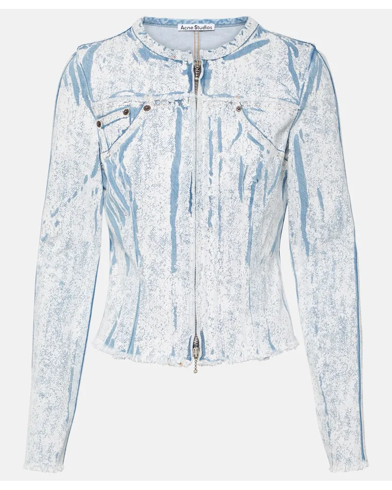 Acne Studios Giacca di jeans con stampa Blu