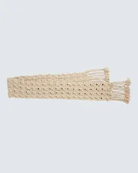 Dries van Noten Sciarpa in lana e mohair Beige