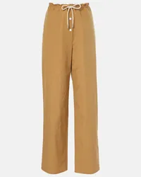 The Row Pantaloni a gamba larga Bonnette in cotone Beige