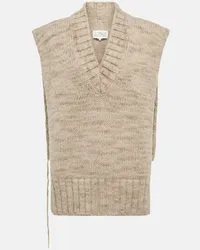 Maison Margiela Gilet in alpaca, cotone e lana Beige