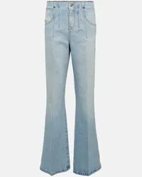 Victoria Beckham Jeans flared in cotone Blu