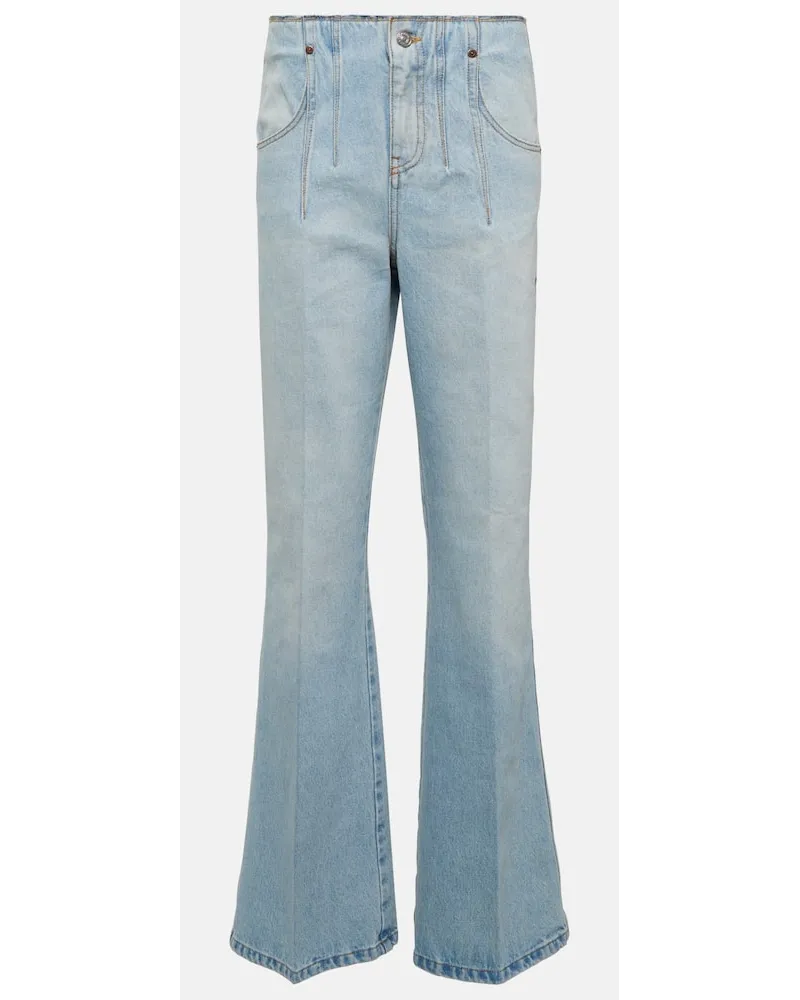 Victoria Beckham Jeans flared in cotone Blu