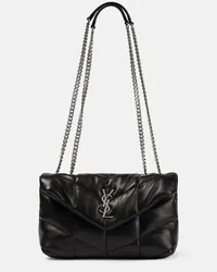 Saint Laurent Borsa a spalla Puffer Toy in pelle matelassé Nero