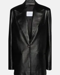 Magda Butrym Blazer in pelle Nero