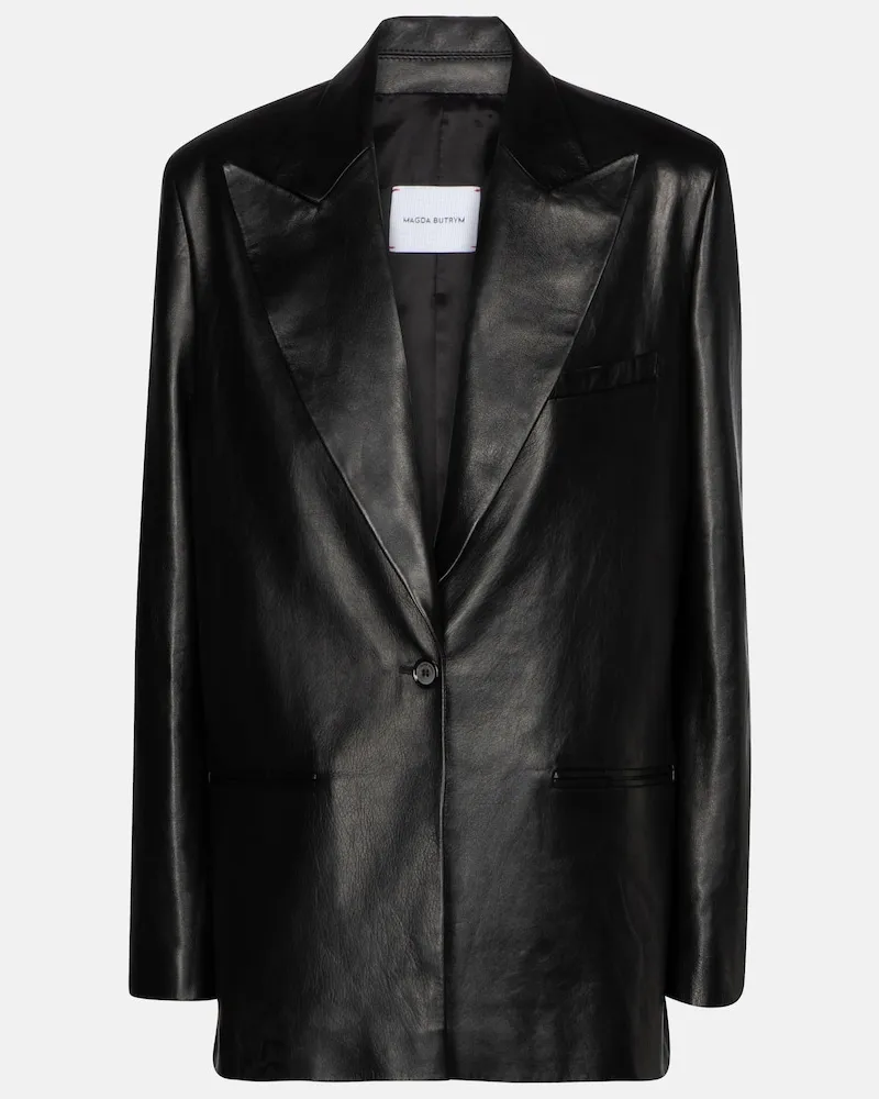 Magda Butrym Blazer in pelle Nero