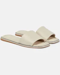 Brunello Cucinelli Sandali in pelle con decori Beige