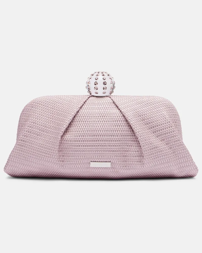 Aquazzura Clutch in canvas Tequila Rosa