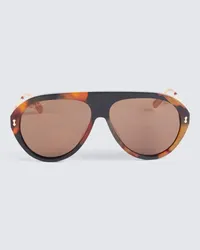 Gucci Occhiali da sole aviator Marrone