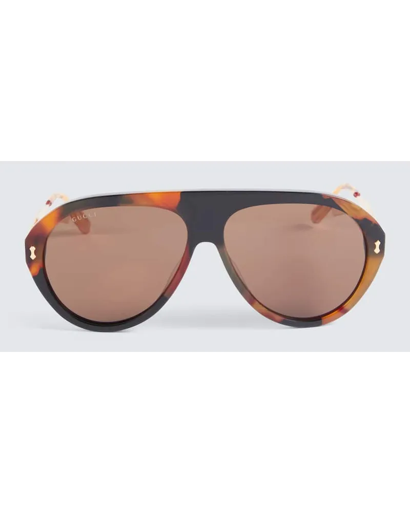 Gucci Occhiali da sole aviator Port Royale Marrone
