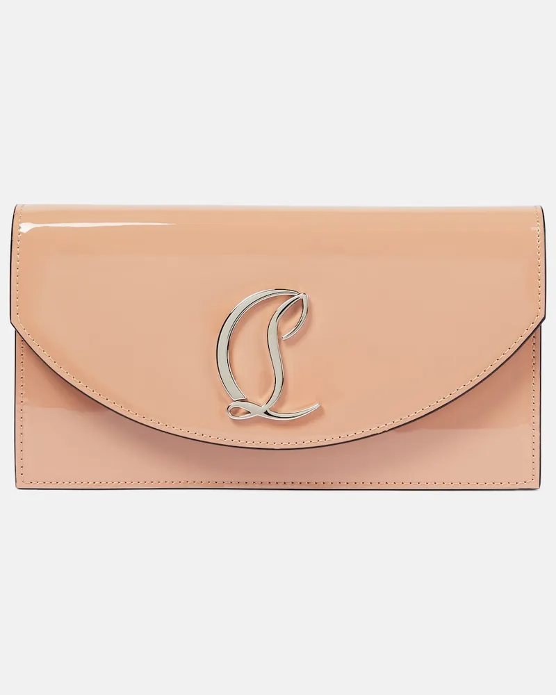 Christian Louboutin Clutch Loubi54 in vernice Beige