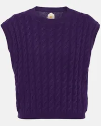 Jardin des Orangers Gilet in maglia a trecce di cashmere Viola