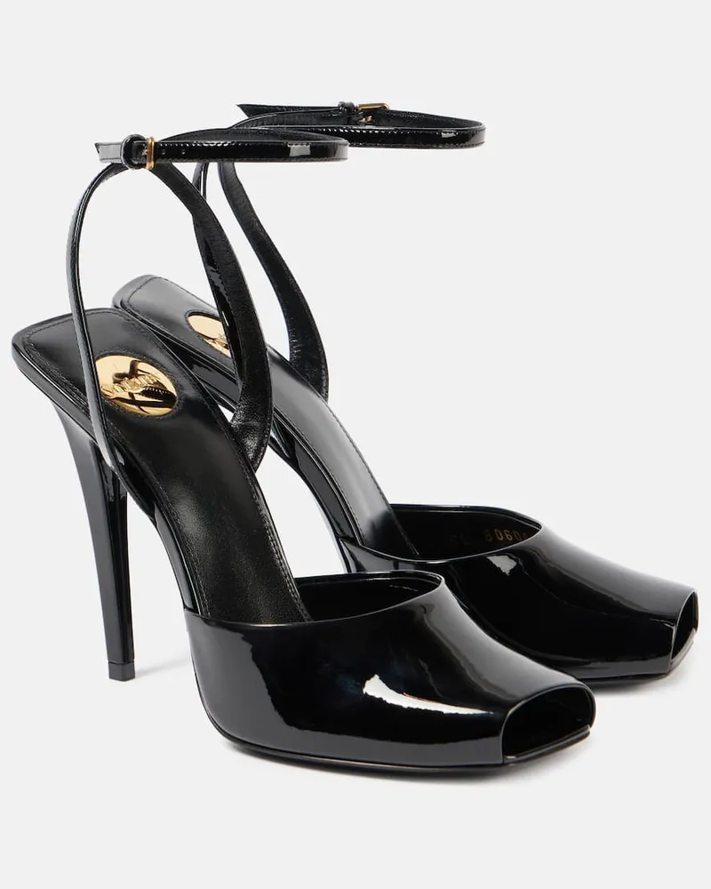 Saint Laurent Mules La Scandale 110 in vernice Nero