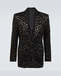 Tom Ford Blazer da smoking Atticus con stampa Marrone