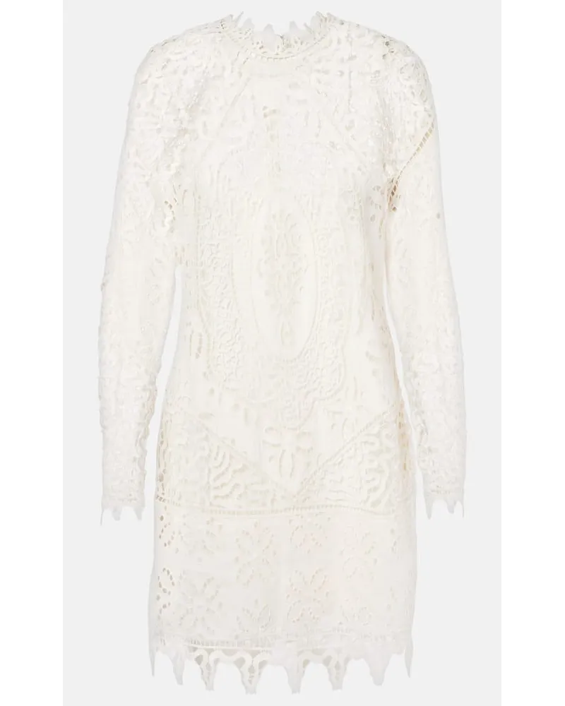 Ulla Johnson Miniabito Eleni in pizzo di lino Bianco