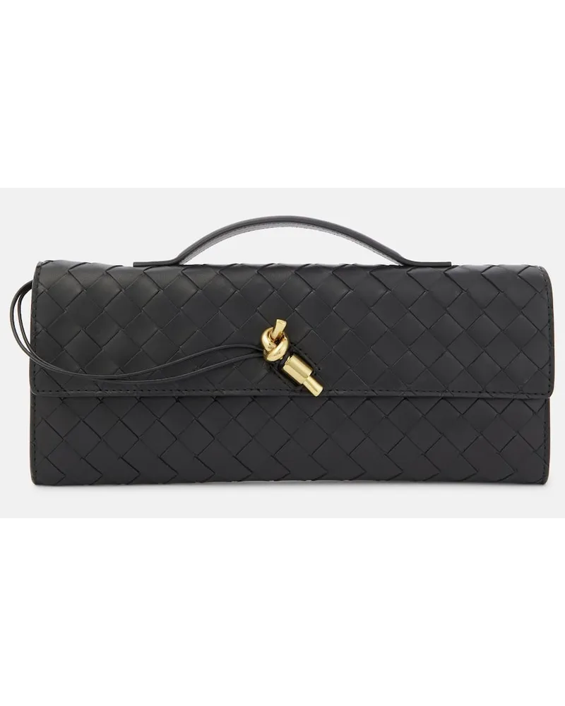 Bottega Veneta Clutch Andiamo in pelle Intrecciato Nero