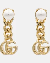 Gucci Orecchini Doppia G con perle Oro