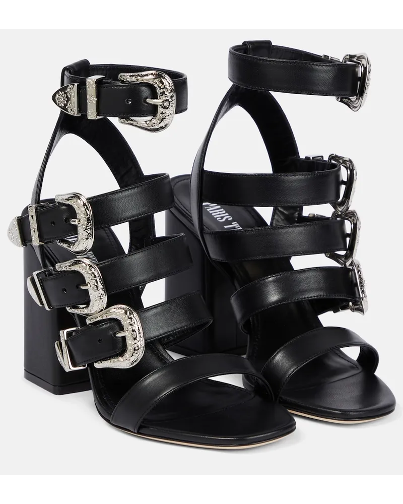 Paris Texas Sandali Tessa in pelle con fibbia Nero