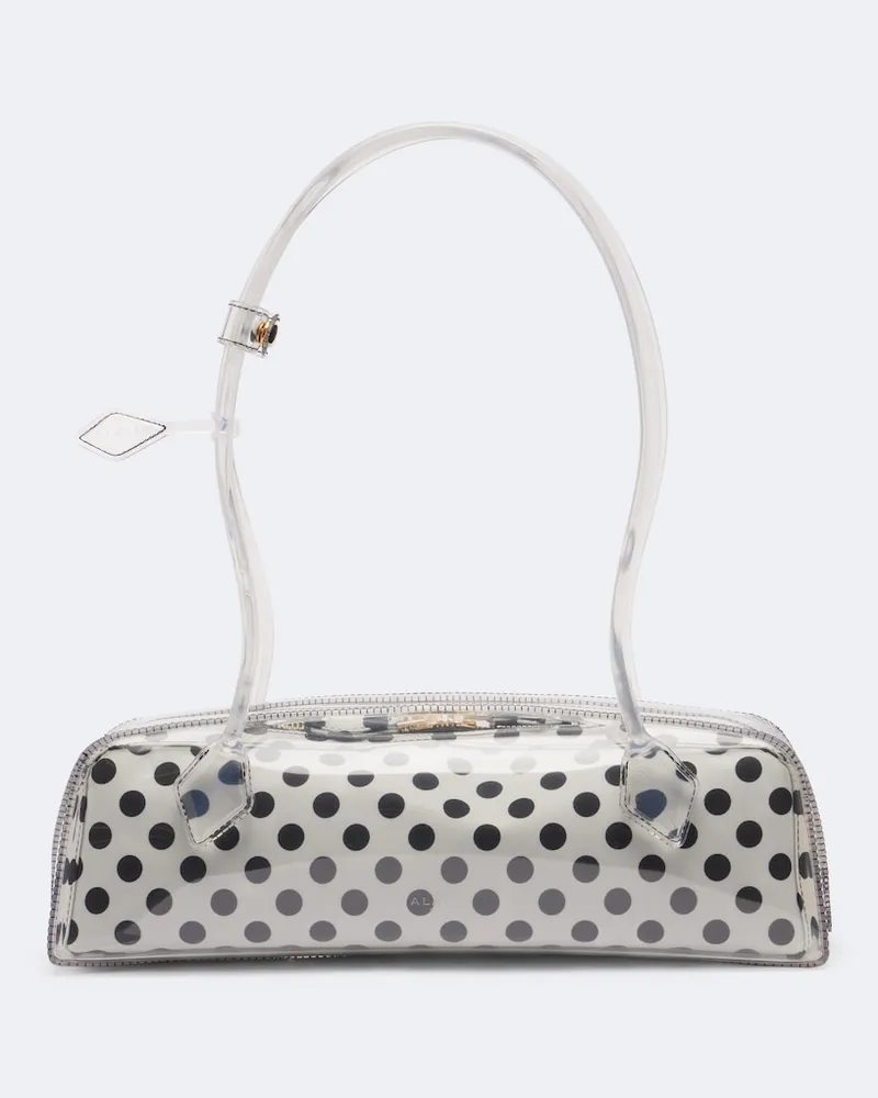Alaïa Alaïa Borsa a spalla Le Teckel Small a pois Bianco