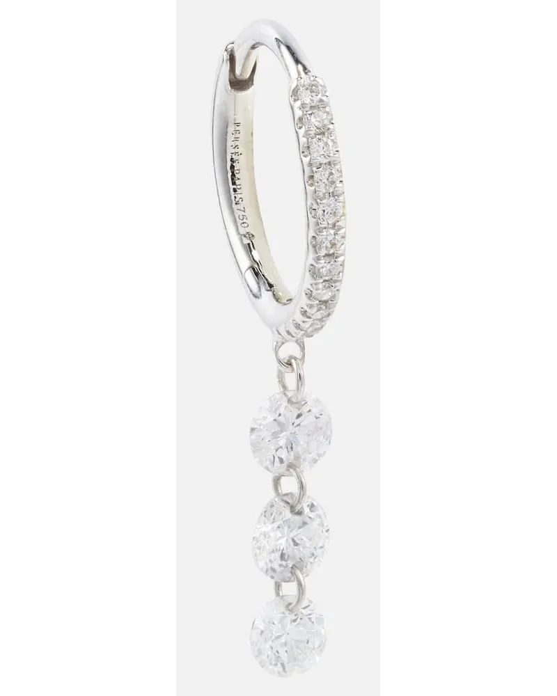 PERSEE PersÃ©e Orecchino singolo in oro bianco 18kt con diamanti Bianco