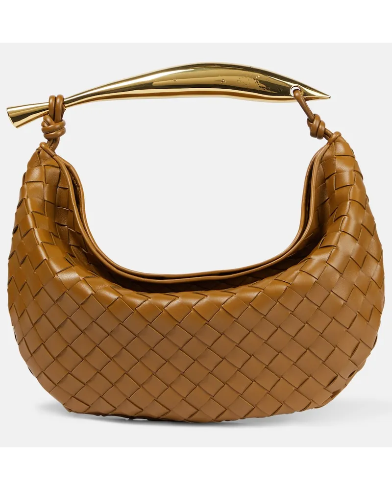 Bottega Veneta Borsa Sardine in pelle Intrecciato Beige