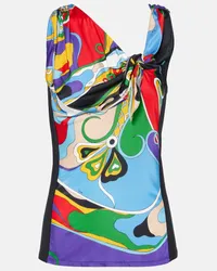 Emilio Pucci Top Orchidee in jersey Multicolore