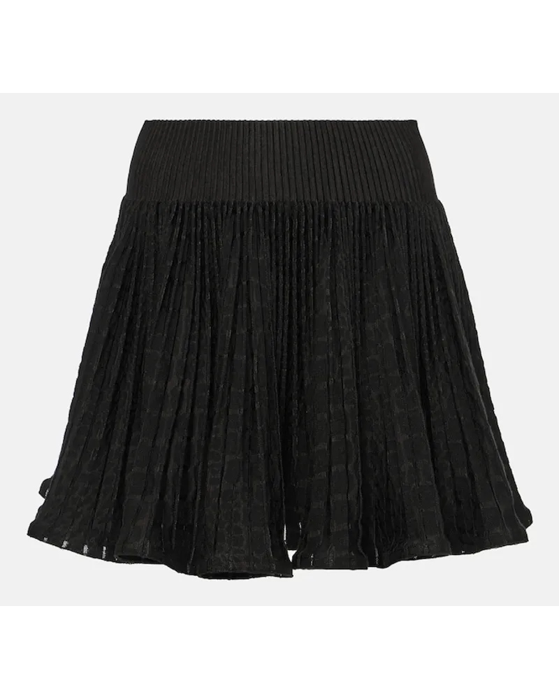 Alaïa AlaÃ¯a Minigonna a vita alta Nero