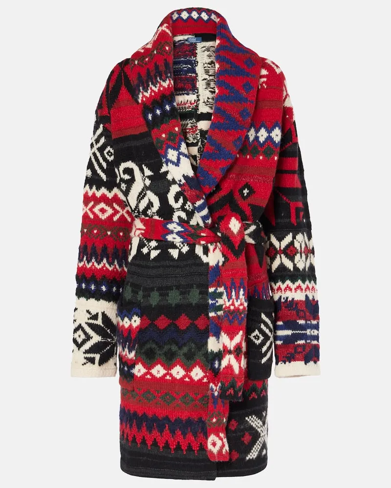 Ralph Lauren Cardigan in jacquard di misto lana Multicolore