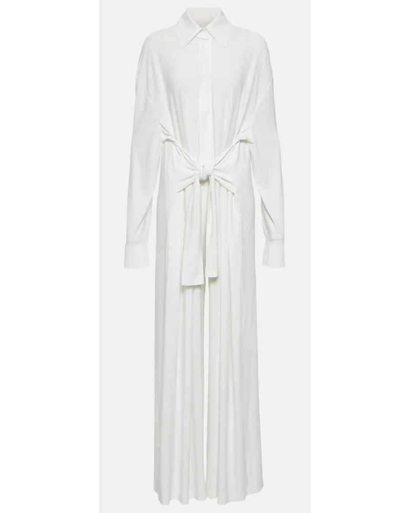 Norma Kamali Jumpsuit a gamba larga Bianco