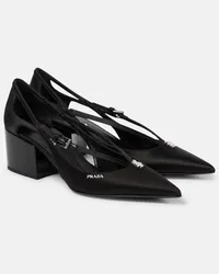 Prada Pumps in raso con cristalli Nero