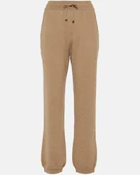 Loro Piana Pantaloni sportivi in cashmere Marrone