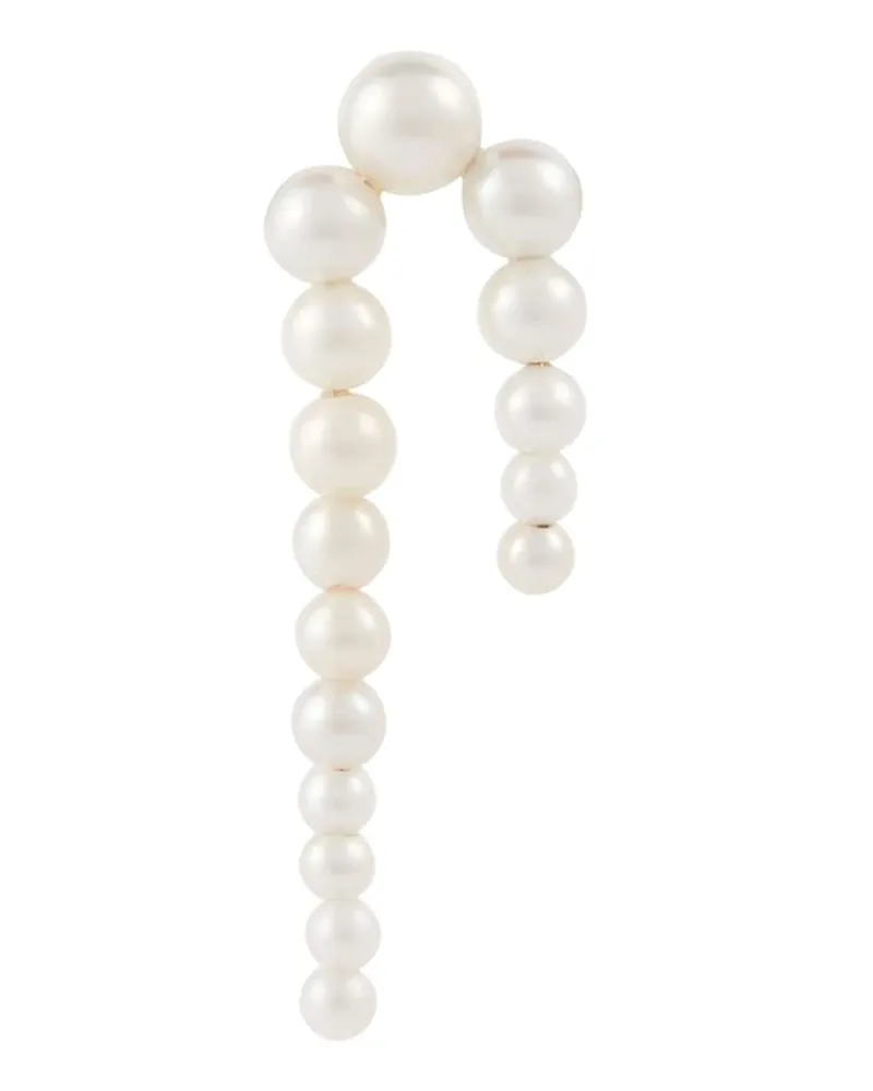 Sophie Bille Brahe Orecchini Petite Perle Nuit in oro giallo 14kt e perle Bianco