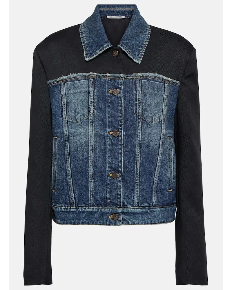 Stella McCartney Giacca di jeans con twill Blu