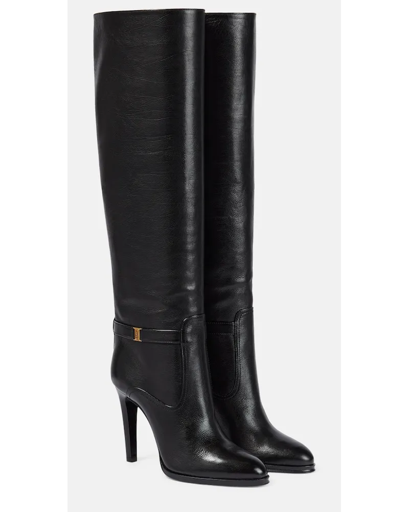 Saint Laurent Stivali Diane 105 in pelle Nero