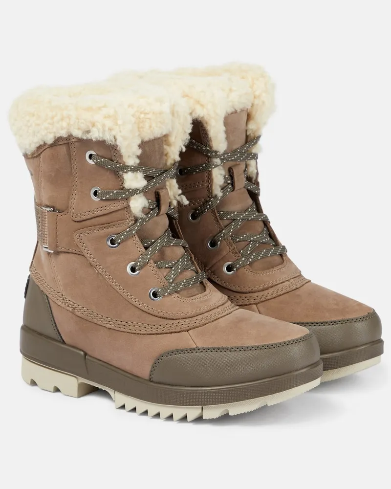 Sorel Stivaletti Torino Parc in pelle con shearling Grigio