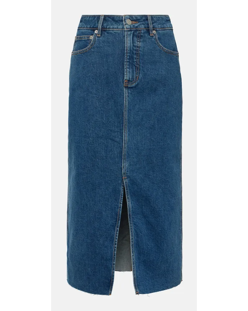 Veronica Beard Gonna midi di jeans Victoria Blu