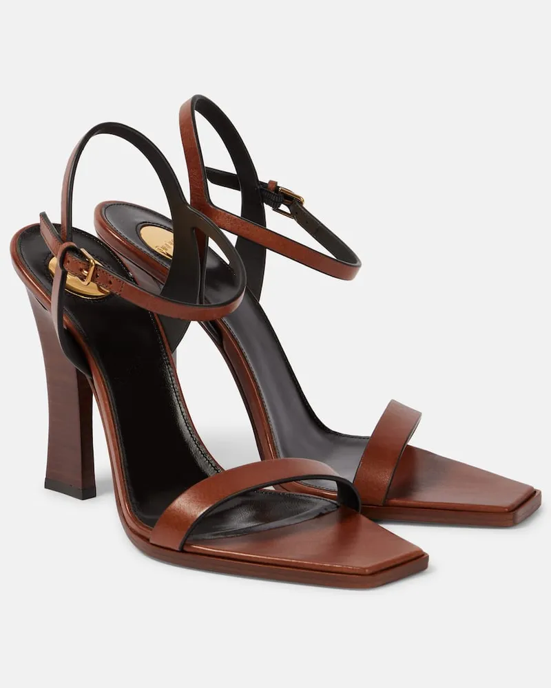 Saint Laurent Sandali Susan 110 in pelle Marrone