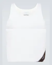 Prada Tank top in cotone imbottito Bianco