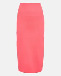 Victoria Beckham Gonna midi VB Body in maglia a vita alta Rosa