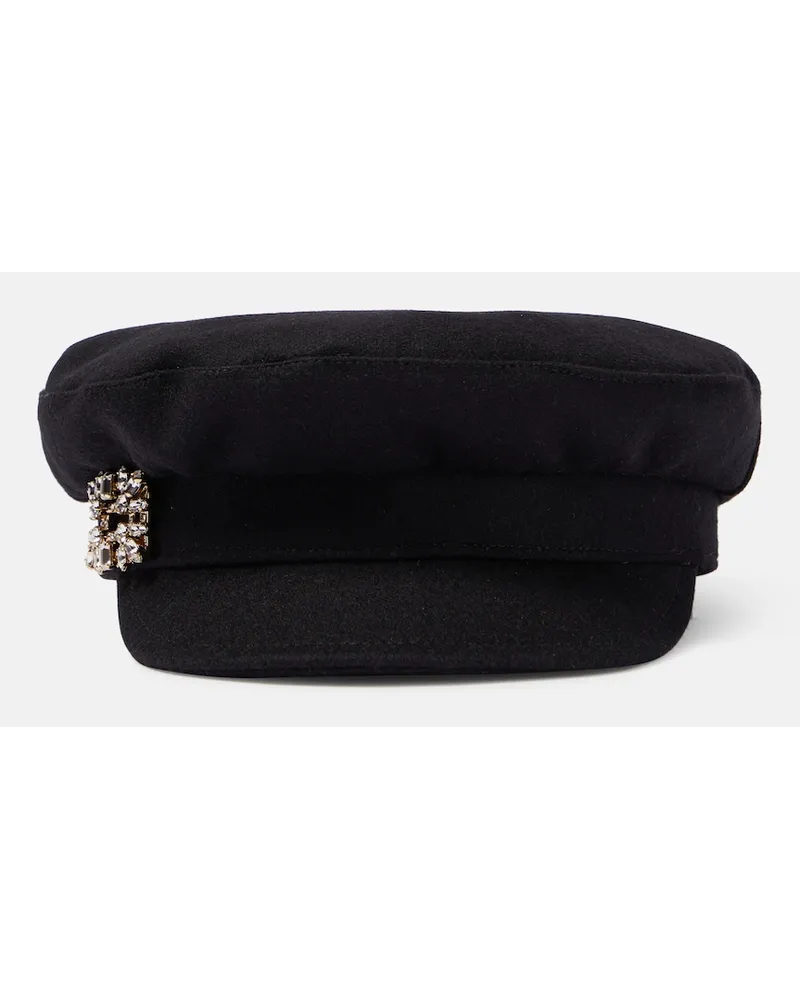 Roger Vivier Cappello in misto lana con decorazione Nero