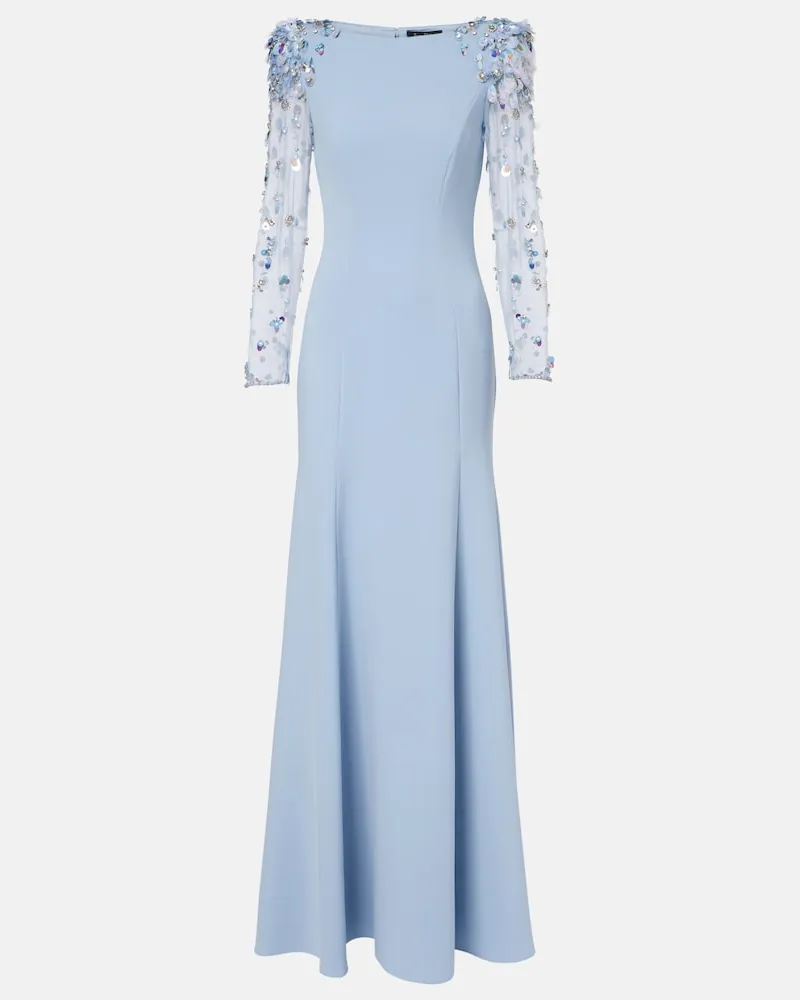 Jenny Packham Abito lungo Adella Blu