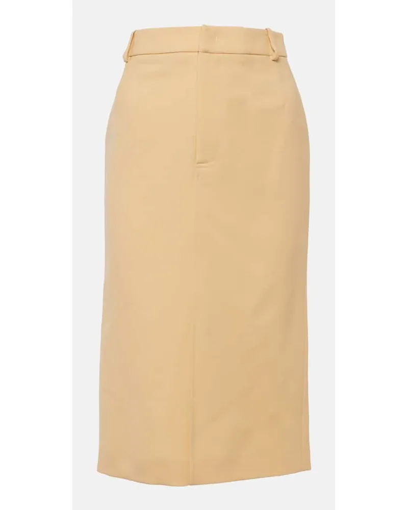 TOD'S Gonna a tubino in lana vergine Beige
