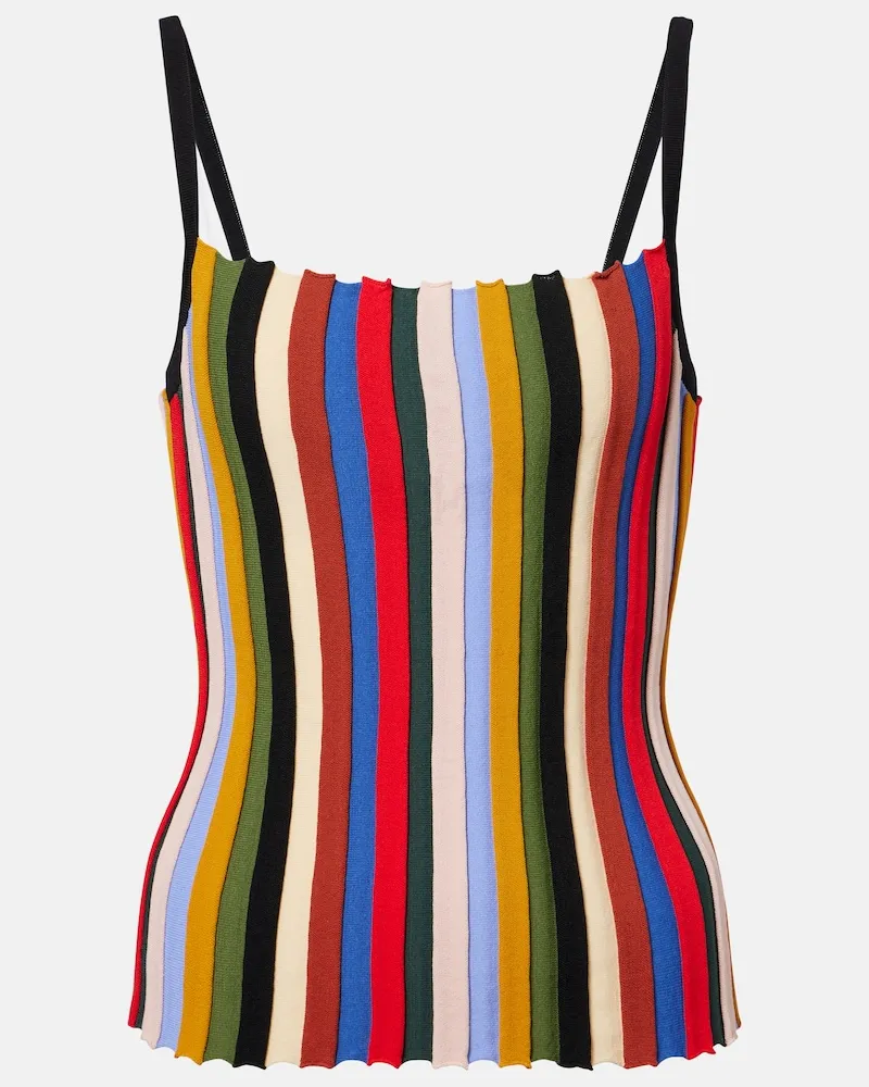 STAUD Tank top Skye a righe Multicolore