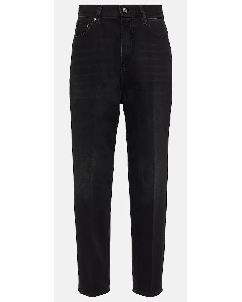 Totême Jeans tapered a vita media Nero